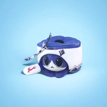 Coussin en peluche gâteau de chat de jeu d'anime