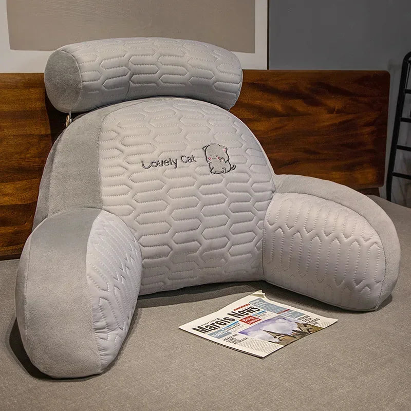 Oreiller de lecture en latex à grand dossier