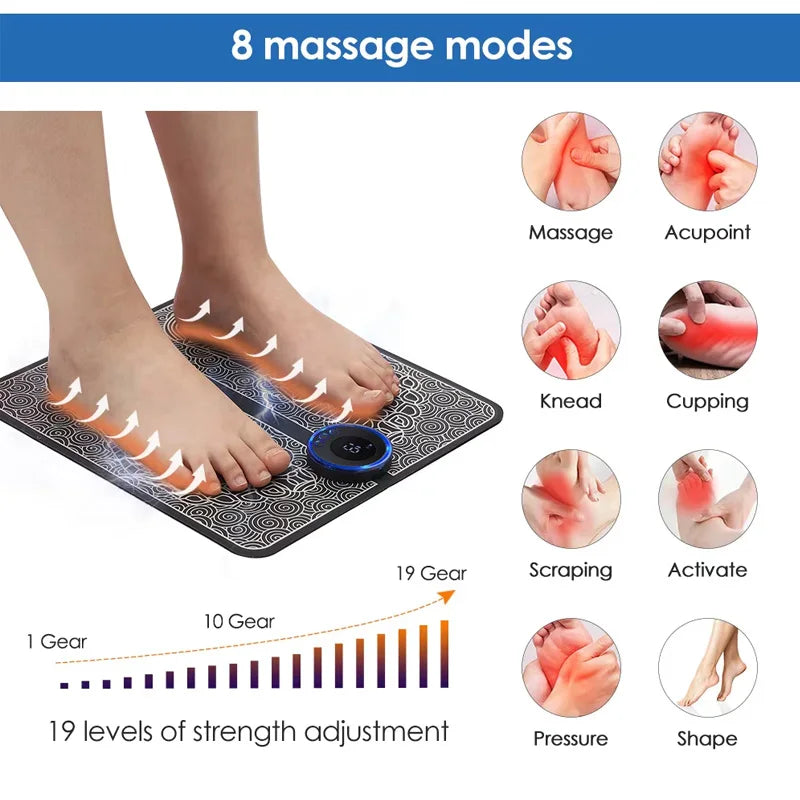 Coussinet de massage électrique pour les pieds EMS