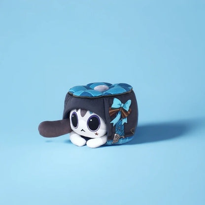 Coussin en peluche gâteau de chat de jeu d'anime