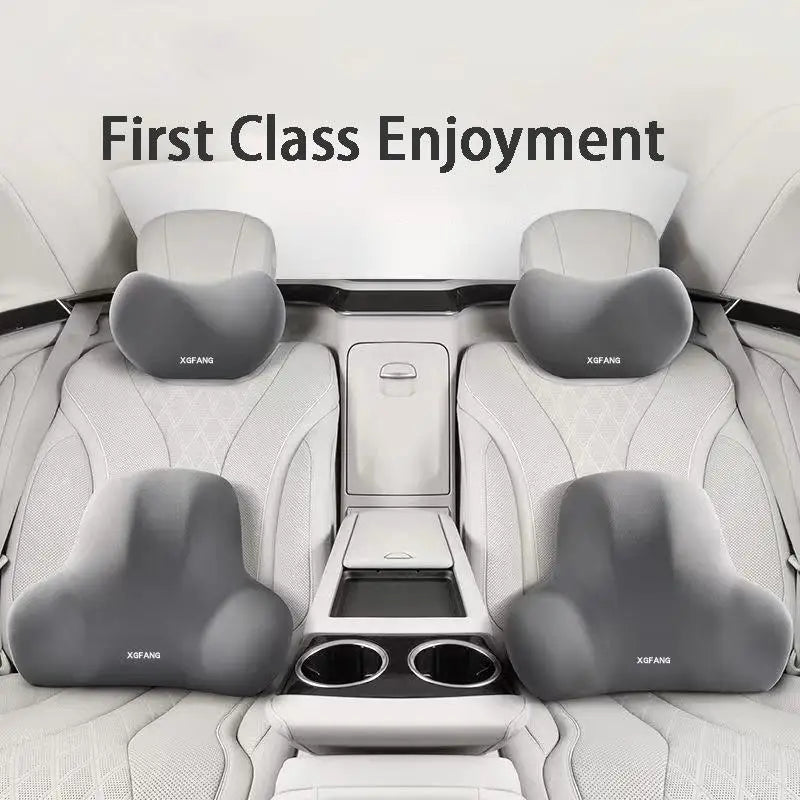 Ensemble d'oreillers de soutien pour la nuque et les lombaires pour siège auto