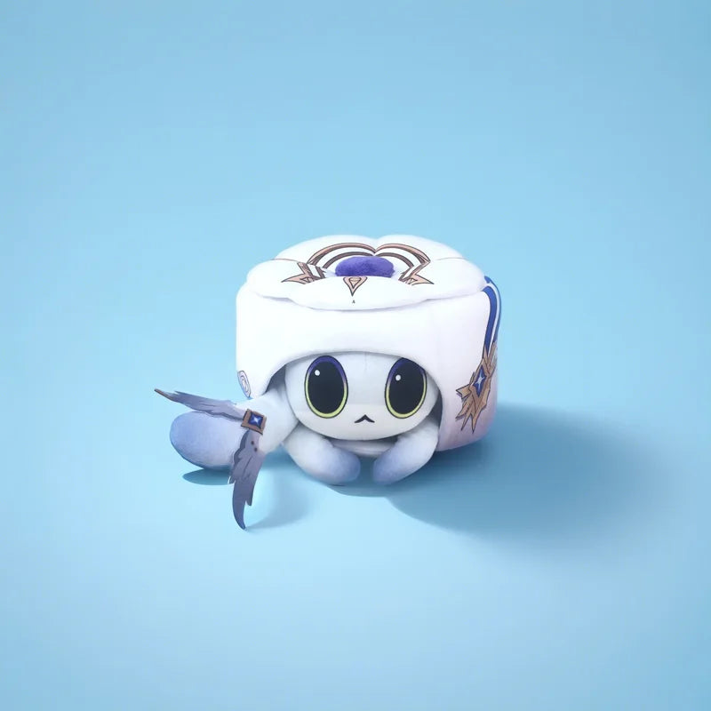 Coussin en peluche gâteau de chat de jeu d'anime