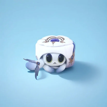 Coussin en peluche gâteau de chat de jeu d'anime