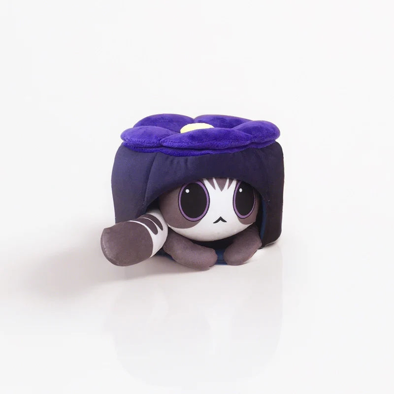 Coussin en peluche gâteau de chat de jeu d'anime