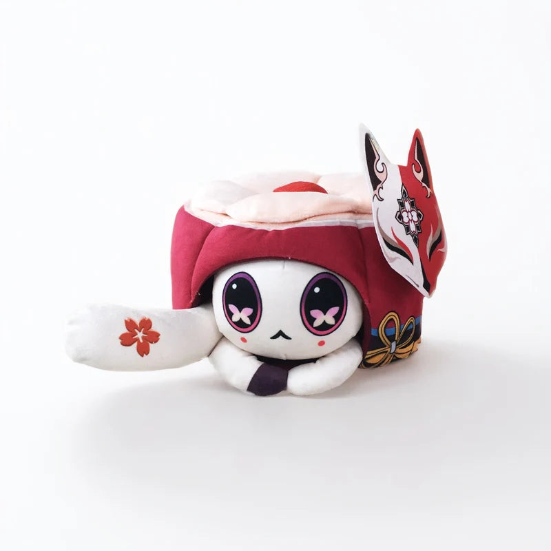 Coussin en peluche gâteau de chat de jeu d'anime