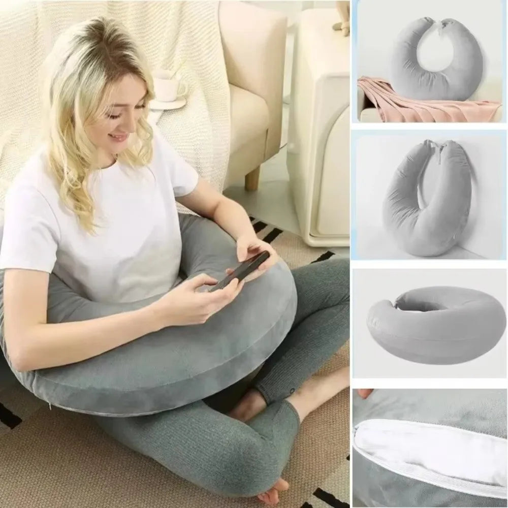 Oreiller de lecture et de jeu en forme de lune en forme de U