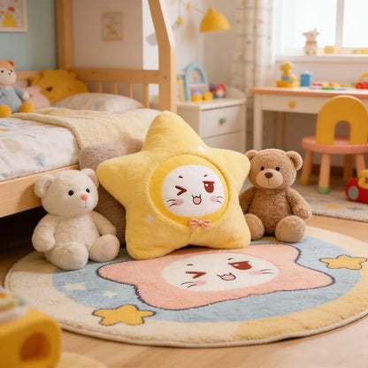 Coussin de sol moelleux en forme d'étoile