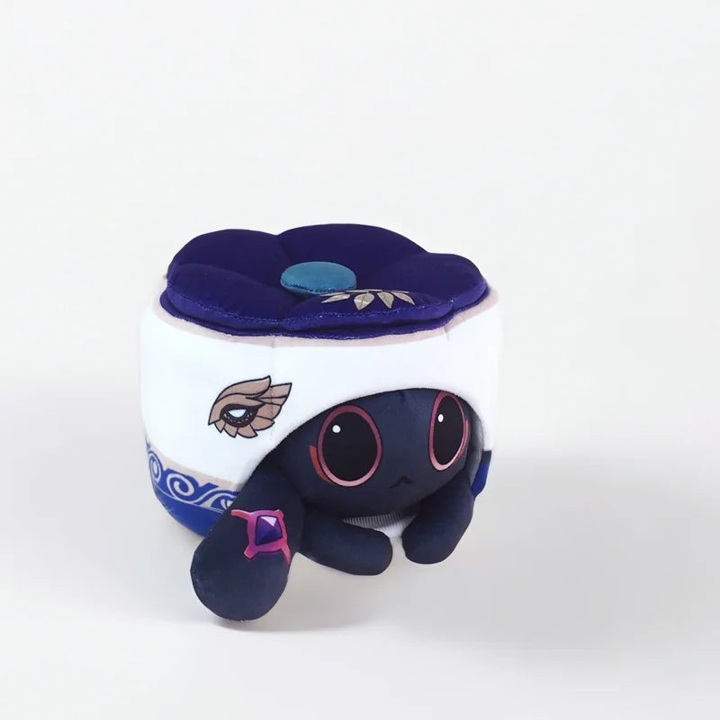 Coussin en peluche gâteau de chat de jeu d'anime