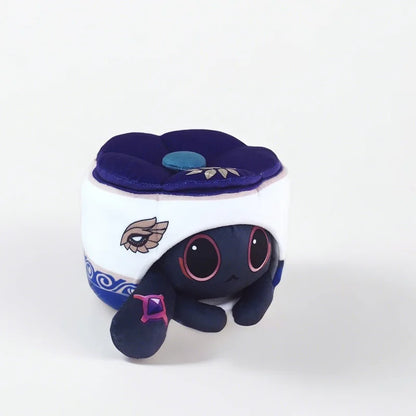 Coussin en peluche gâteau de chat de jeu d'anime