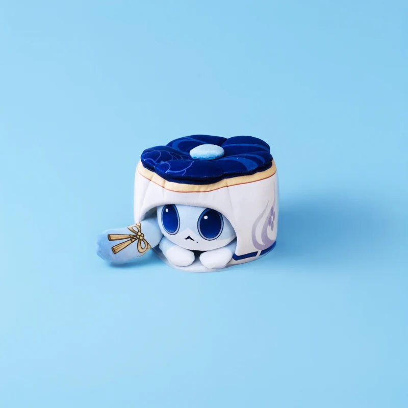 Coussin en peluche gâteau de chat de jeu d'anime