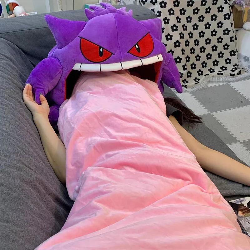 Coussin-couverture en peluche Gengar