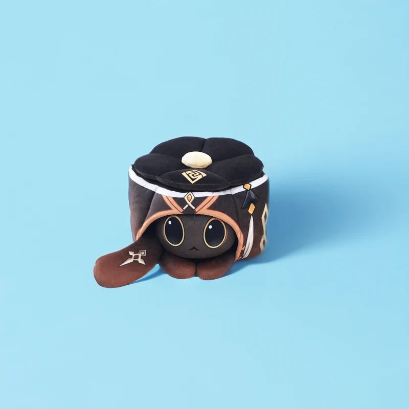 Coussin en peluche gâteau de chat de jeu d'anime