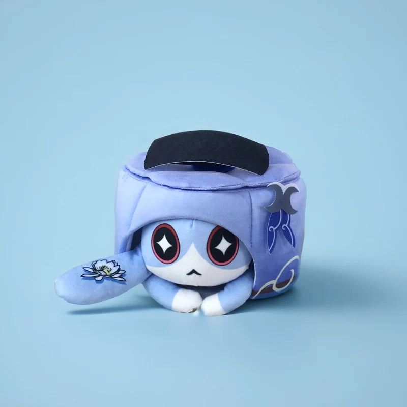 Coussin en peluche gâteau de chat de jeu d'anime