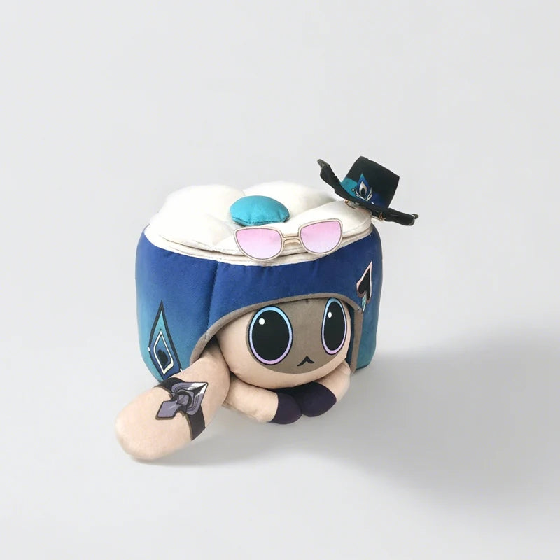 Coussin en peluche gâteau de chat de jeu d'anime